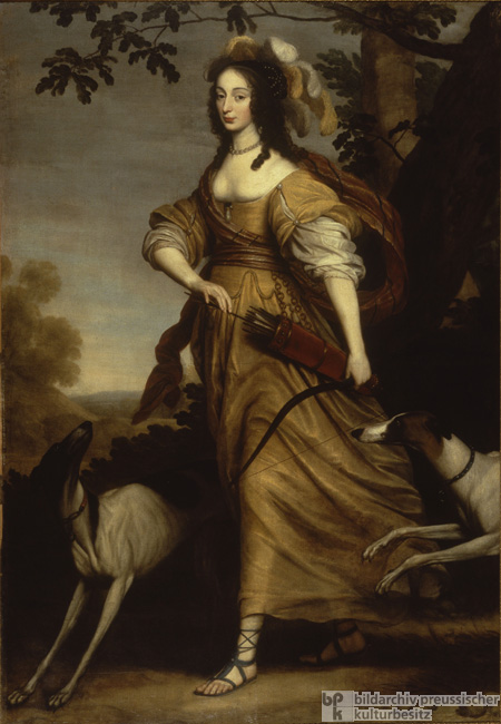 Prinzessin Luise Henriette von Oranien als Diana (1643)